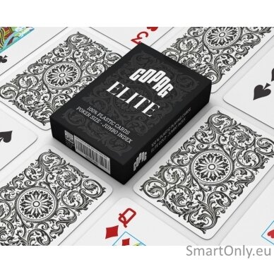 1546 Elite Poker size - Jumbo index žaidimo kortos (juodos) Copag  7