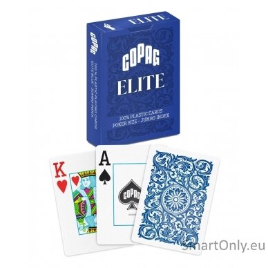 1546 Elite Poker size - Jumbo index žaidimo kortos (mėlynos) Copag 2