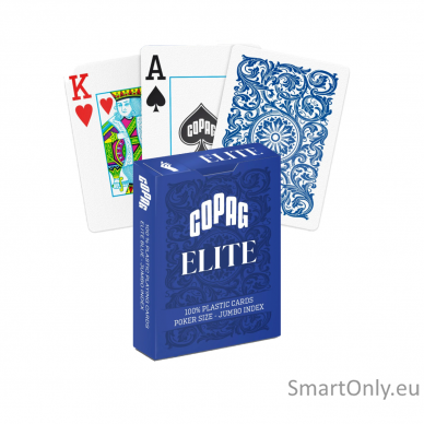 1546 Elite Poker size - Jumbo index žaidimo kortos (mėlynos) Copag