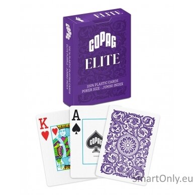 1546 Elite Poker size - Jumbo index žaidimo kortos (purpurinės) Copag  5