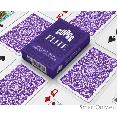 1546 Elite Poker size - Jumbo index žaidimo kortos (purpurinės) Copag  8