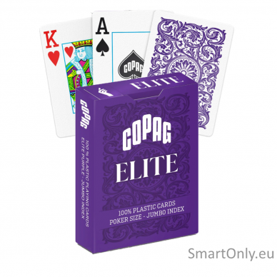 1546 Elite Poker size - Jumbo index žaidimo kortos (purpurinės) Copag