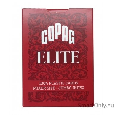 1546 Elite Poker size - Jumbo index žaidimo kortos (raudonos) Copag  4