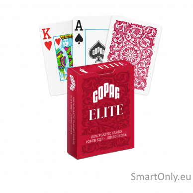 1546 Elite Poker size - Jumbo index žaidimo kortos (raudonos) Copag