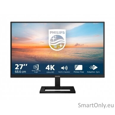 27E1N1800AE/00 | 27 " | IPS | 16:9 | 60 Hz | 4 ms | 3840 x 2160 pixels | HDMI ports quantity 2 | Black 1