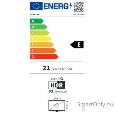 27M2N5500/00 | 27 " | IPS | 16:9 | 180 Hz | 2560 x 1440 pixels | 350 cd/m² | HDMI ports quantity 2 8