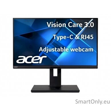 Acer B248YEBEMIQPRUZX 23.8" ZeroFrame LCD FHD 1920x1080/16:9/4ms/250/1m:1/1xDP/1xHDMI/1xAudio Out/Black | Acer