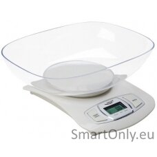 Adler AD 3137 Kitchen scales, Capacity 5 kg , Graduation 1g, Big LCD Display, Auto-zero/Auto-off, Large bowl, White | Adler | Adler AD 3137 | Maximum weight (capacity) 5 kg | Graduation 1 g | Display type LCD | White