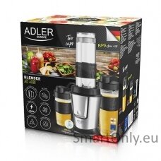 Adler Blender AD 4081 Tabletop 800 W Jar material BPA Free Plastic Jar capacity 0.57 and 0.4 L Ice crushing Black/Stainless steel