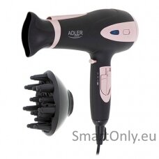 Adler | Hair Dryer | AD 2248b ION | 2200 W | Number of temperature settings 3 | Ionic function | Diffuser nozzle | Black/Pink