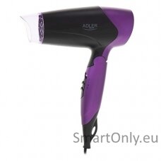 Adler Hair Dryer AD 2260 1600 W, Number of temperature settings 2, Black/Purple