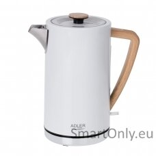 Adler | Kettle | AD 1347w | Electric | 2200 W | 1.5 L | Stainless steel | 360° rotational base | White