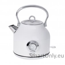 Adler Kettle with a Thermomete AD 1346w Electric 2200 W 1.7 L Stainless steel 360° rotational base White