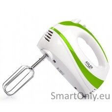 Adler | Mixer | AD 4205 g | Hand Mixer | 300 W | Number of speeds 5 | Turbo mode | White/Green