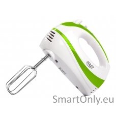 Adler | Mixer | AD 4205 g | Hand Mixer | 300 W | Number of speeds 5 | Turbo mode | White/Green