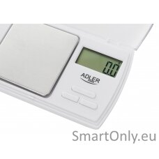 Adler Precision scale AD 3161 Maximum weight (capacity) 0.5 kg, Accuracy 0.01 g, White