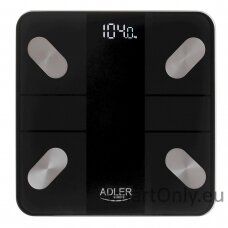 Adler Smart Bathroom Scale | AD 8186b | Maximum weight (capacity) 180 kg | Accuracy 100 g | Body Mass Index (BMI) measuring | Black