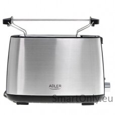 Adler Toaster AD 3214  Power 750 W Number of slots 2 Housing material Stainless steel Silver