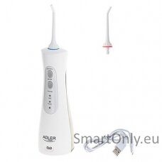 Adler Travel Oral Irrigator AD 2176 Oral irrigator, 150 ml, Number of heads 2, White, Number of teeth brushing modes 3