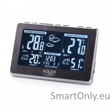 Adler Weather station AD 1175 Black, White Digital Display, Remote Sensor