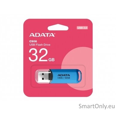 ADATA | USB Flash Drive | C906 | 32 GB | USB 2.0 | Blue