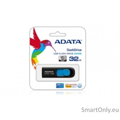 ADATA | UV128 | 32 GB | USB 3.0 | Black/Blue 1