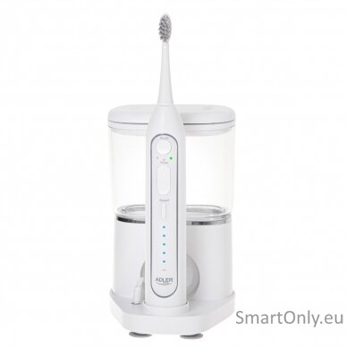 Adler 2-in-1 Water Flossing Sonic Brush | AD 2180w | Rechargeable | For adults | Number of brush heads included 2 | Number of teeth brushing modes 1 | White 2