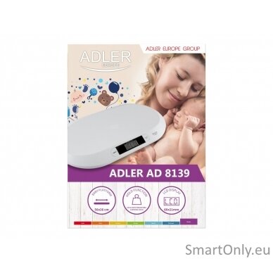 Adler AD 8139 Child Scale Maximum weight (capacity) 20 kg, Accuracy 10 g, White 7