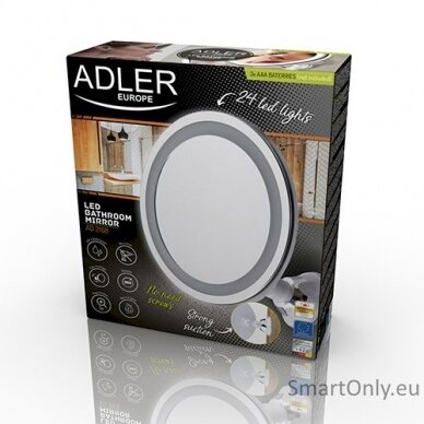 Adler | Bathroom Mirror | AD 2168 | 20 cm | LED mirror | White 2