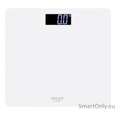 Adler Bathroom scale AD 8157w Maximum weight (capacity) 150 kg, Accuracy 100 g, Body Mass Index (BMI) measuring, White 1