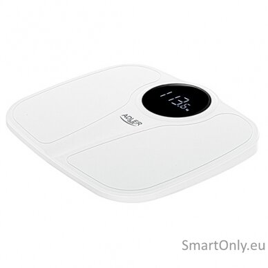 Adler Bathroom Scale AD 8172w	 Maximum weight (capacity) 180 kg, Accuracy 100 g, Body Mass Index (BMI) measuring, White 2