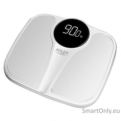 Adler | Bathroom Scale | AD 8172w | Maximum weight (capacity) 180 kg | Accuracy 100 g | Body Mass Index (BMI) measuring | White