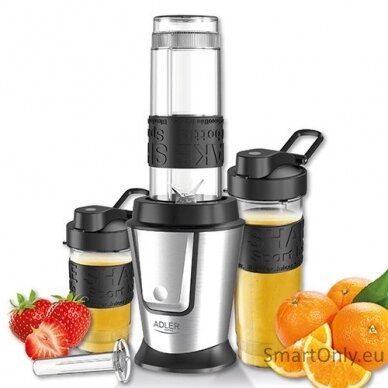 Adler Blender AD 4081 Tabletop 800 W Jar material BPA Free Plastic Jar capacity 0.57 and 0.4 L Ice crushing Black/Stainless steel 7