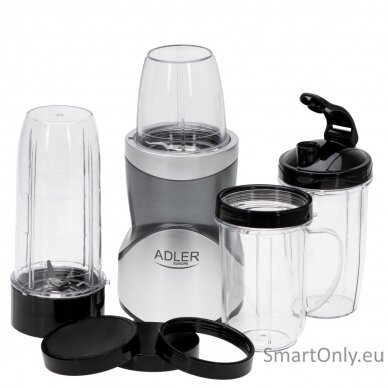 Adler Blender Smoothie Set | AD 4084 | Tabletop | 1200 W | Jar material BPA-Free | Jar capacity 0.3+0.5+0.5+0.7 L | Ice crushing | Stainless Steel 4