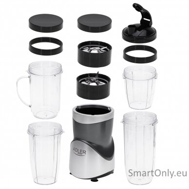 Adler Blender Smoothie Set | AD 4084 | Tabletop | 1200 W | Jar material BPA-Free | Jar capacity 0.3+0.5+0.5+0.7 L | Ice crushing | Stainless Steel 5