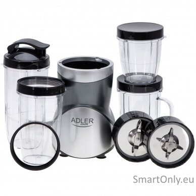 Adler Blender Smoothie Set | AD 4084 | Tabletop | 1200 W | Jar material BPA-Free | Jar capacity 0.3+0.5+0.5+0.7 L | Ice crushing | Stainless Steel 7