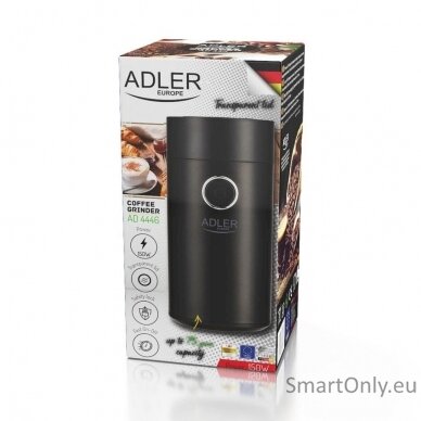 Adler | Coffee grinder | AD4446bs | 150 W | Coffee beans capacity 75 g | Lid safety switch | Black 2