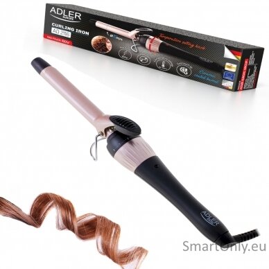 Adler Curling Iron AD 2116 Ceramic heating system, Barrel diameter 19 mm, Temperature (max) 200 °C, 36 W, Black/Pink 3