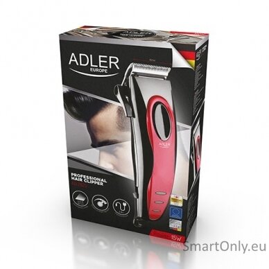 Adler Hair clipper AD 2825 Corded, Red 5