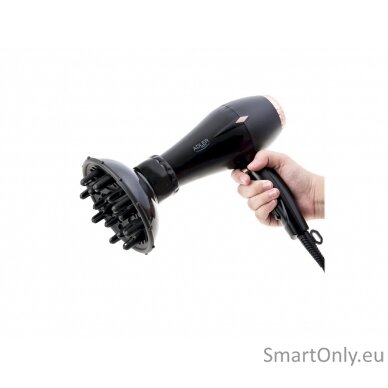 Adler Hair Dryer AD 2244 2000 W, Number of temperature settings 3, Ionic function, Diffuser nozzle, Black 12