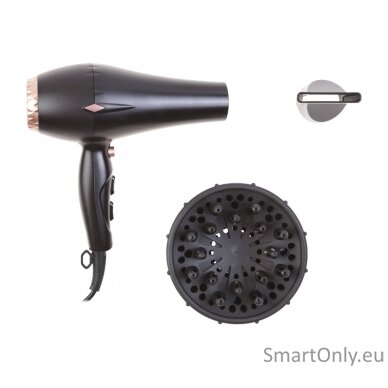 Adler Hair Dryer AD 2244 2000 W, Number of temperature settings 3, Ionic function, Diffuser nozzle, Black 4