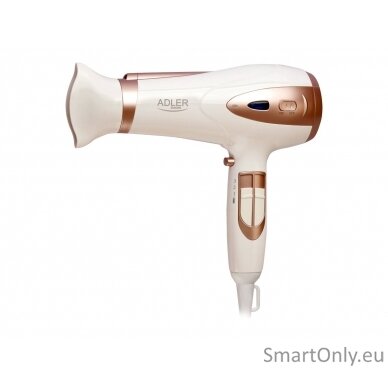 Adler Hair Dryer AD 2248 2400 W, Number of temperature settings 3, Ionic function, Diffuser nozzle, White 3