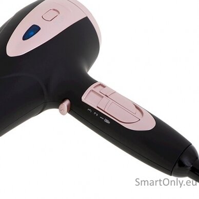 Adler | Hair Dryer | AD 2248b ION | 2200 W | Number of temperature settings 3 | Ionic function | Diffuser nozzle | Black/Pink 4