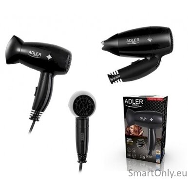 Adler Hair Dryer AD 2251 1400 W, Number of temperature settings 2, Black 3