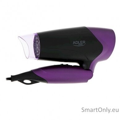 Adler Hair Dryer AD 2260 1600 W, Number of temperature settings 2, Black/Purple 2