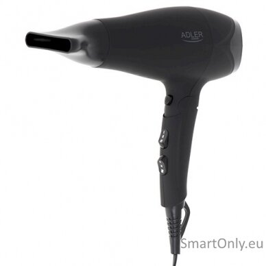 Adler Hair dryer AD 2267 2100 W, Number of temperature settings 3, Diffuser nozzle, Black 1