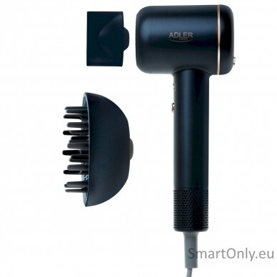 Adler Hair Dryer | AD 2270 SUPERSPEED | 1600 W | Number of temperature settings 3 | Ionic function | Diffuser nozzle | Black