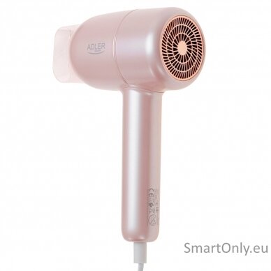 Adler Hair Dryer | AD 2279p | 1800 W | Number of temperature settings 2 | Ionic function | Pink 5