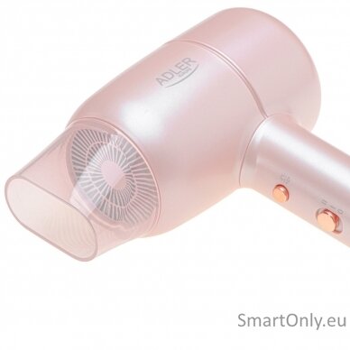 Adler Hair Dryer | AD 2279p | 1800 W | Number of temperature settings 2 | Ionic function | Pink 7