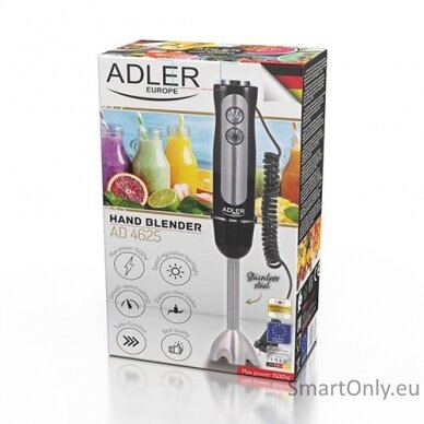 Adler Hand blender AD 4625b Hand Blender 850 W Number of speeds 5 Turbo mode Black